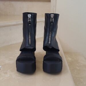 Black Platform Ankle Boots